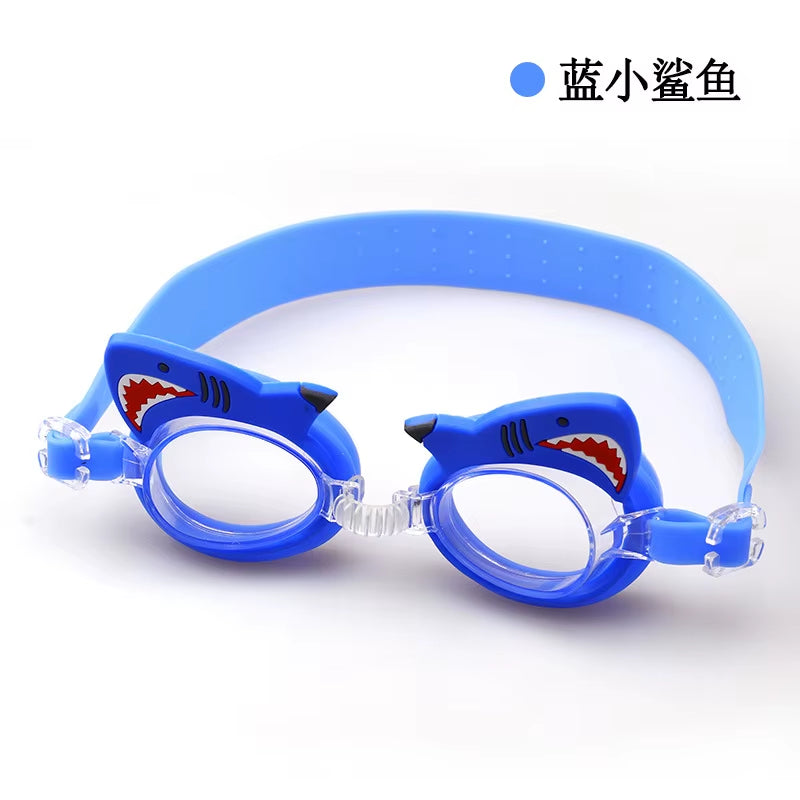New Waterproof Anti-Fog Cute Baby Cartoon Mirror Goggles for Children to Learn Swimming Glasses Belt Can Be Adjusted