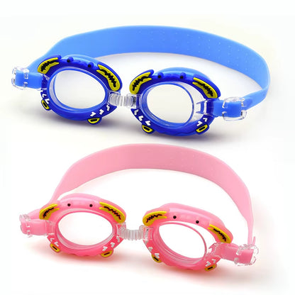 New Waterproof Anti-Fog Cute Baby Cartoon Mirror Goggles for Children to Learn Swimming Glasses Belt Can Be Adjusted
