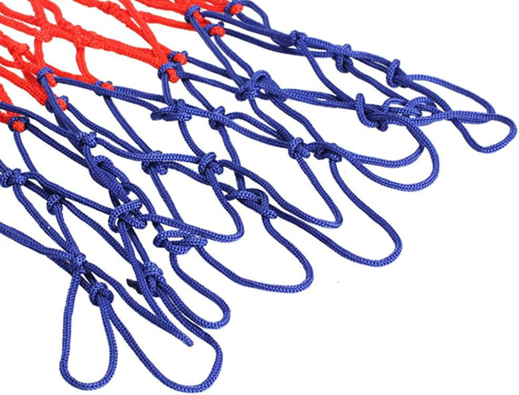 TOP-MAX Basketball Net Sports Equipment Tri-Colored Nylon for Indoors and Outdoo