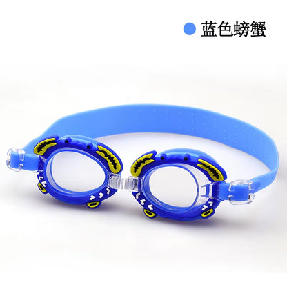 New Waterproof Anti-Fog Cute Baby Cartoon Mirror Goggles for Children to Learn Swimming Glasses Belt Can Be Adjusted