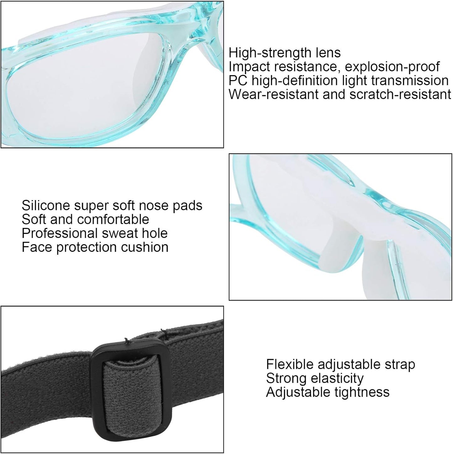 SUNGOOYUE Kid Goggles, Children Sports Goggles -Teenager Adjustable Football Cyc