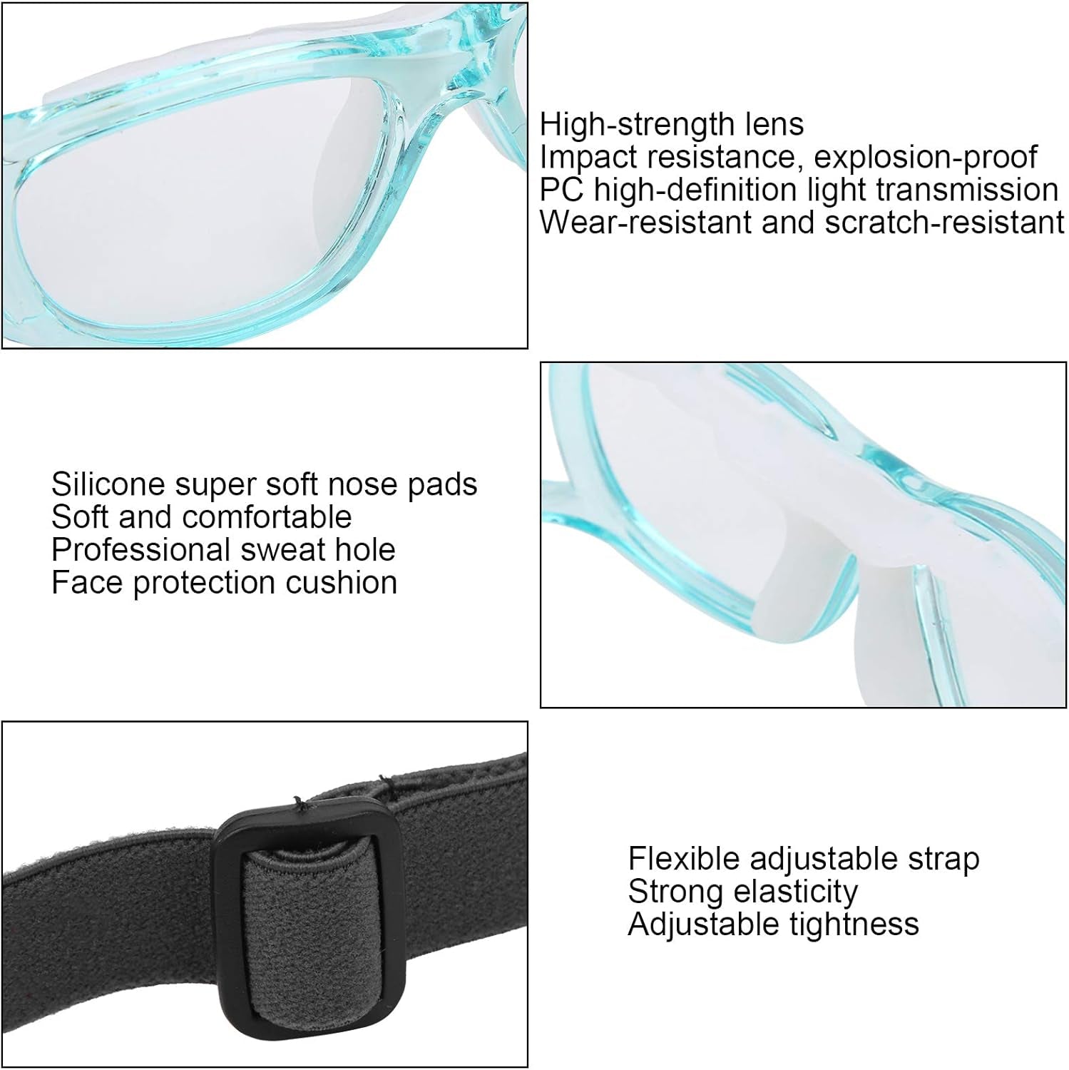 SUNGOOYUE Kid Goggles, Children Sports Goggles -Teenager Adjustable Football Cyc