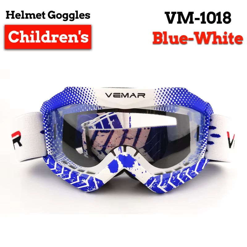 Vemar Off-Road Motorcycle Goggles Children Windproof Motorbike Glasses Dustproof Motocross Racing MX MTB HD Moto Goggles Kids
