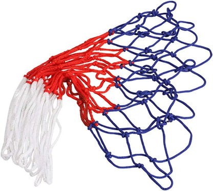 TOP-MAX Basketball Net Sports Equipment Tri-Colored Nylon for Indoors and Outdoo