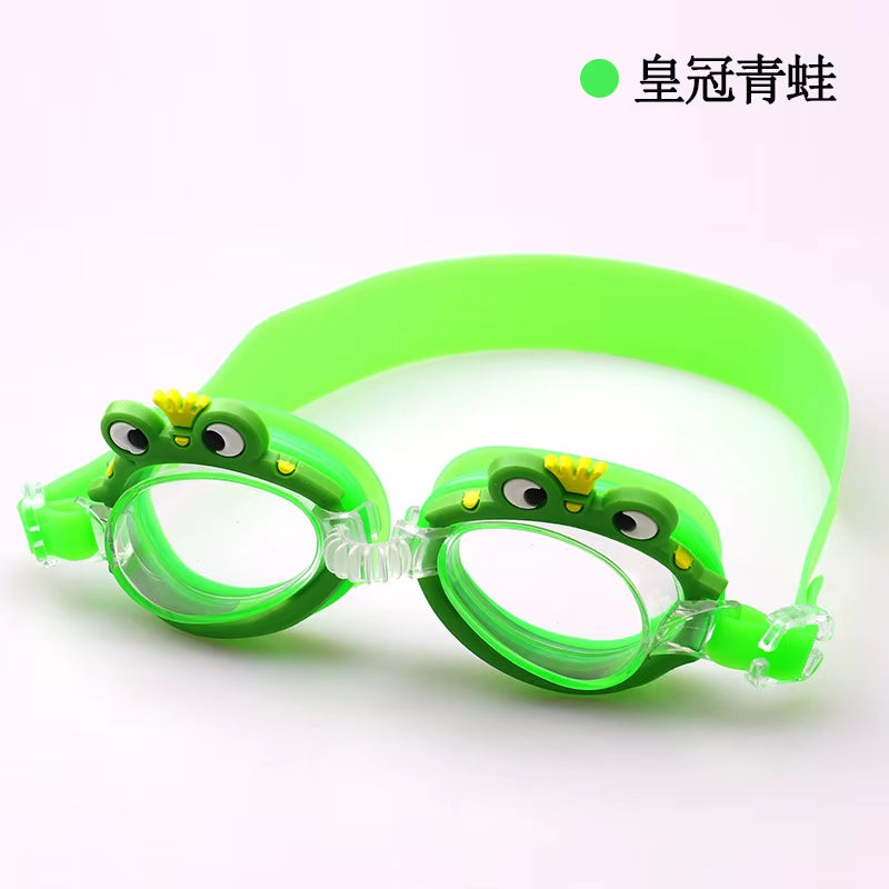 New Waterproof Anti-Fog Cute Baby Cartoon Mirror Goggles for Children to Learn Swimming Glasses Belt Can Be Adjusted