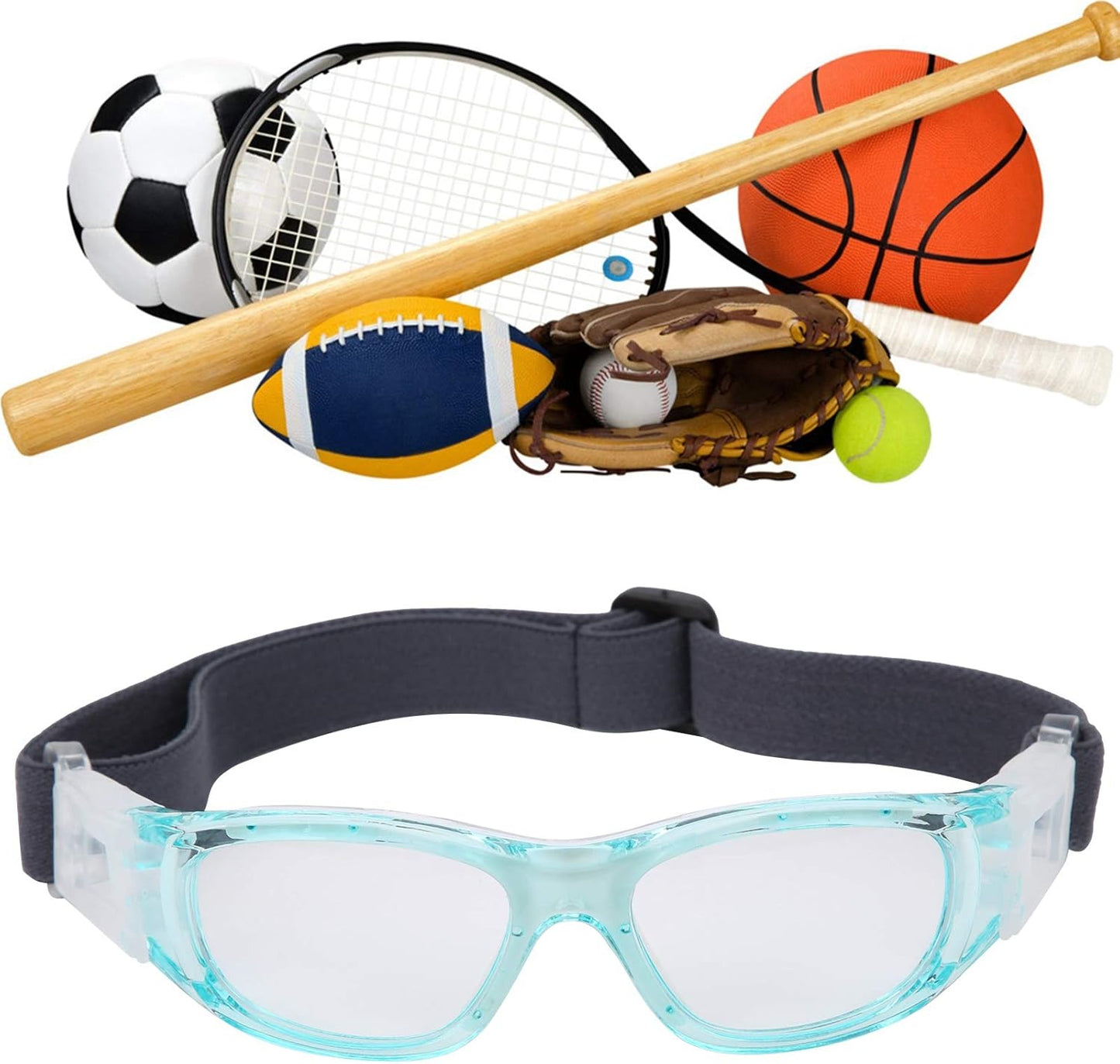 SUNGOOYUE Kid Goggles, Children Sports Goggles -Teenager Adjustable Football Cyc