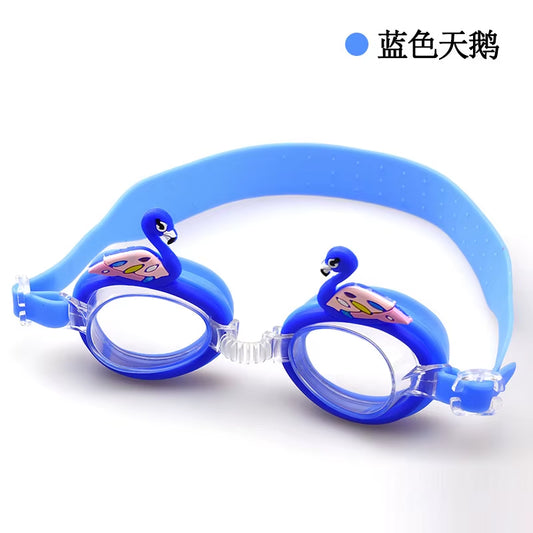 New Waterproof Anti-Fog Cute Baby Cartoon Mirror Goggles for Children to Learn Swimming Glasses Belt Can Be Adjusted