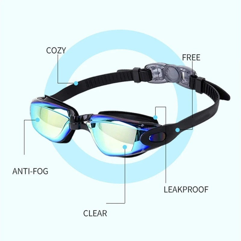 Swimming Goggles for Men Women Swim Glasses Anti-Fog UV Protection Waterproof