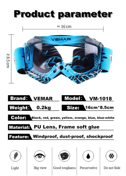 Childen Motocross Racing Goggles for 4-12 Years Boy Girl Ski Snow Goggles Kids Youth Motorcycle Helmets Goggles Moto Accessories