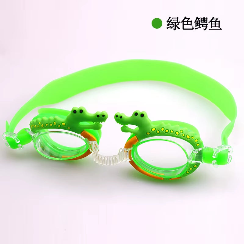 New Waterproof Anti-Fog Cute Baby Cartoon Mirror Goggles for Children to Learn Swimming Glasses Belt Can Be Adjusted