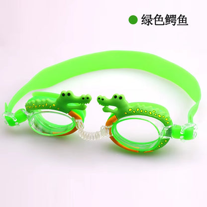 New Waterproof Anti-Fog Cute Baby Cartoon Mirror Goggles for Children to Learn Swimming Glasses Belt Can Be Adjusted