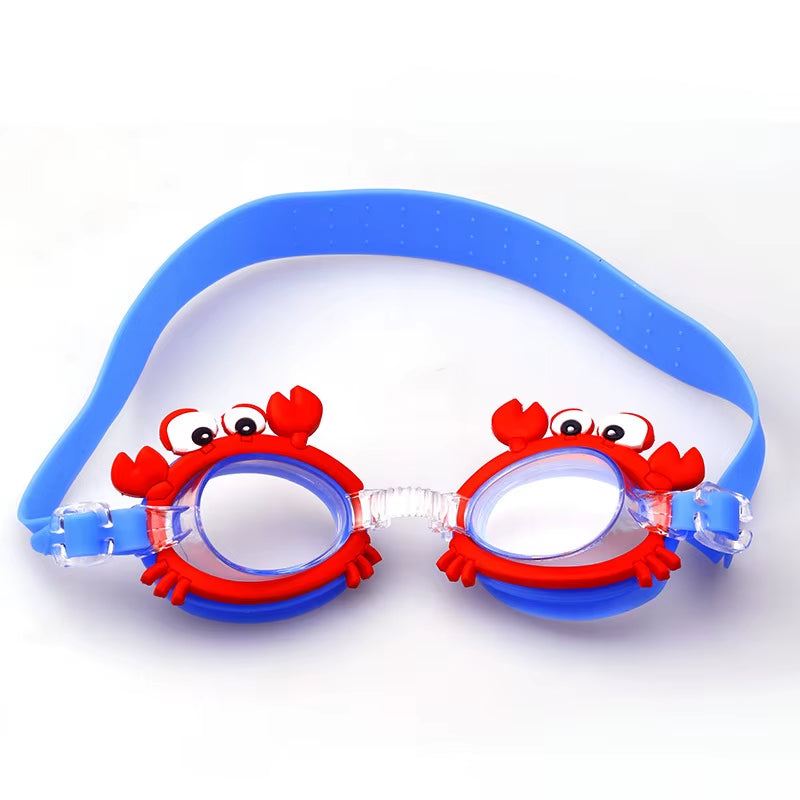 New Waterproof Anti-Fog Cute Baby Cartoon Mirror Goggles for Children to Learn Swimming Glasses Belt Can Be Adjusted