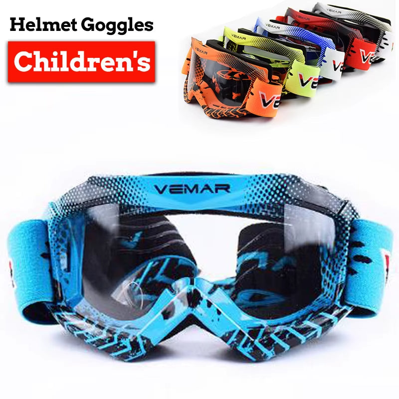 Vemar Off-Road Motorcycle Goggles Children Windproof Motorbike Glasses Dustproof Motocross Racing MX MTB HD Moto Goggles Kids