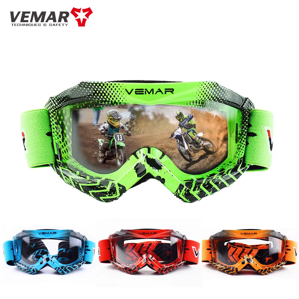 Childen Motocross Racing Goggles for 4-12 Years Boy Girl Ski Snow Goggles Kids Youth Motorcycle Helmets Goggles Moto Accessories