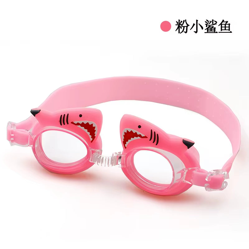 New Waterproof Anti-Fog Cute Baby Cartoon Mirror Goggles for Children to Learn Swimming Glasses Belt Can Be Adjusted