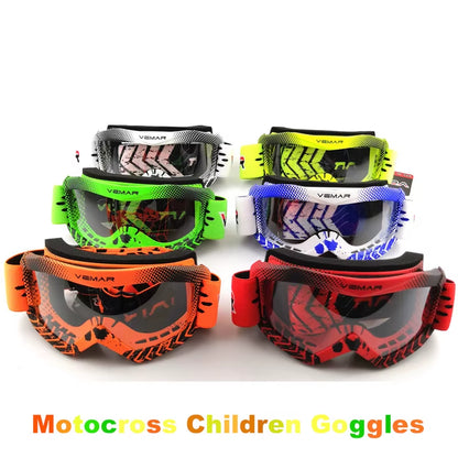 Vemar Off-Road Motorcycle Goggles Children Windproof Motorbike Glasses Dustproof Motocross Racing MX MTB HD Moto Goggles Kids