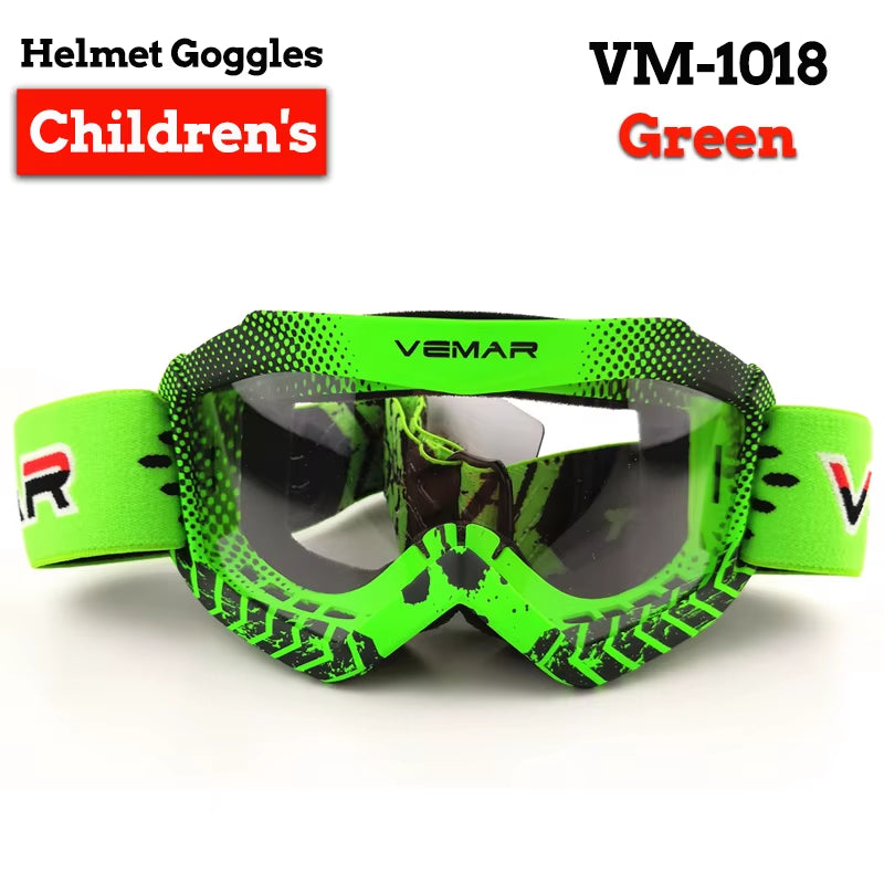 Vemar Off-Road Motorcycle Goggles Children Windproof Motorbike Glasses Dustproof Motocross Racing MX MTB HD Moto Goggles Kids