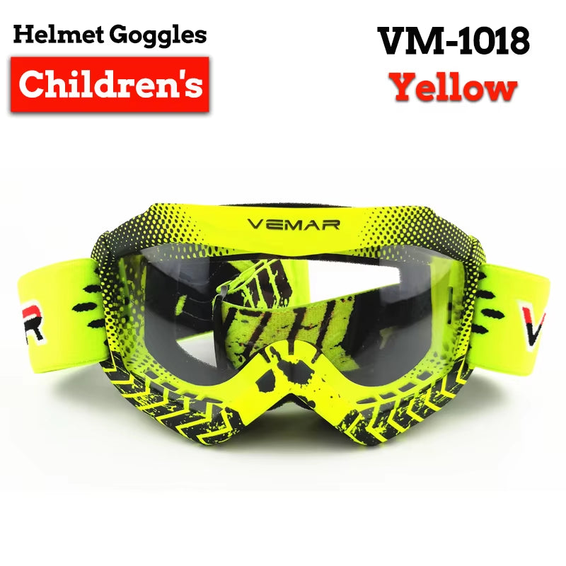 Vemar Off-Road Motorcycle Goggles Children Windproof Motorbike Glasses Dustproof Motocross Racing MX MTB HD Moto Goggles Kids